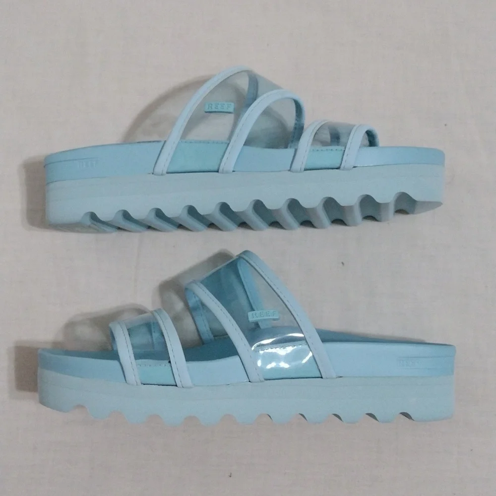 Reef Vista Hi-Energy Platform Slip-on Slide Sandals US 7.5 Comfort Casual Summer